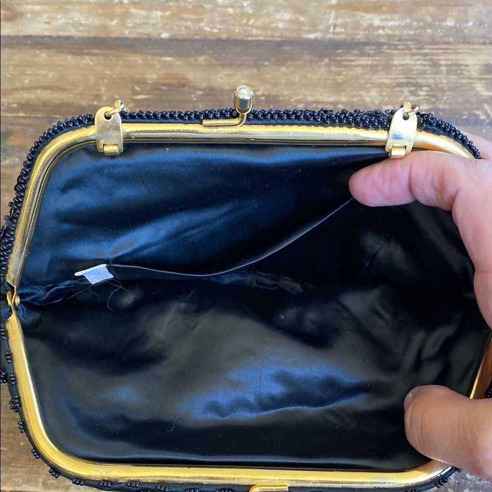 Elegant Black Beaded Women's Bag - Picture 9 of 12